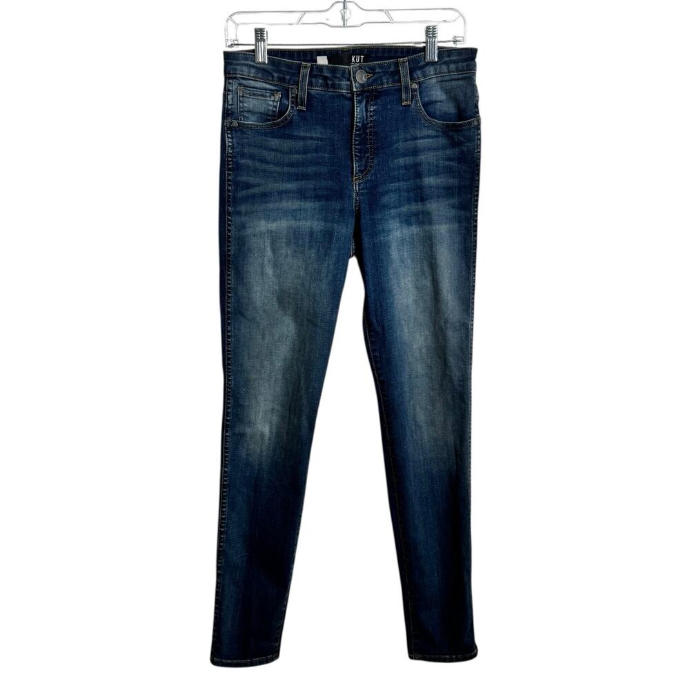 Kut Fron The Cloth Jeans Women 8 Blue Dark Wash Skinny Straight Minimal Modest